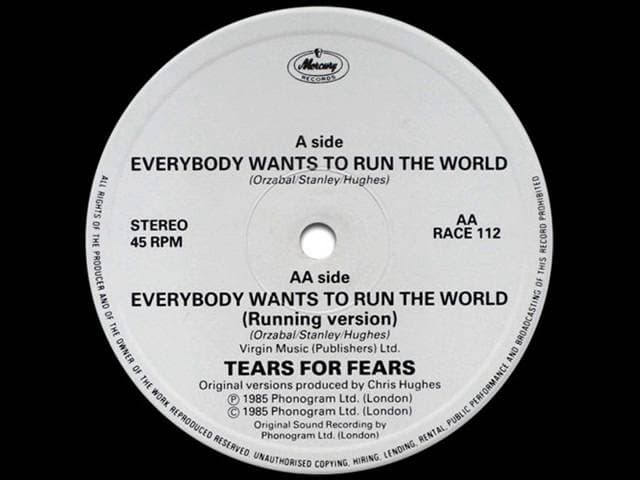 Рингтон Everybody wants to run the world (Running version) (Tears For Fears)